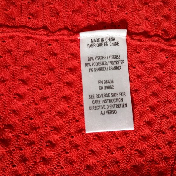 Theory Womens Skirt Rortie Scarlet Red Textured Flare 16" Knit Womens Small - Picture 5 of 5